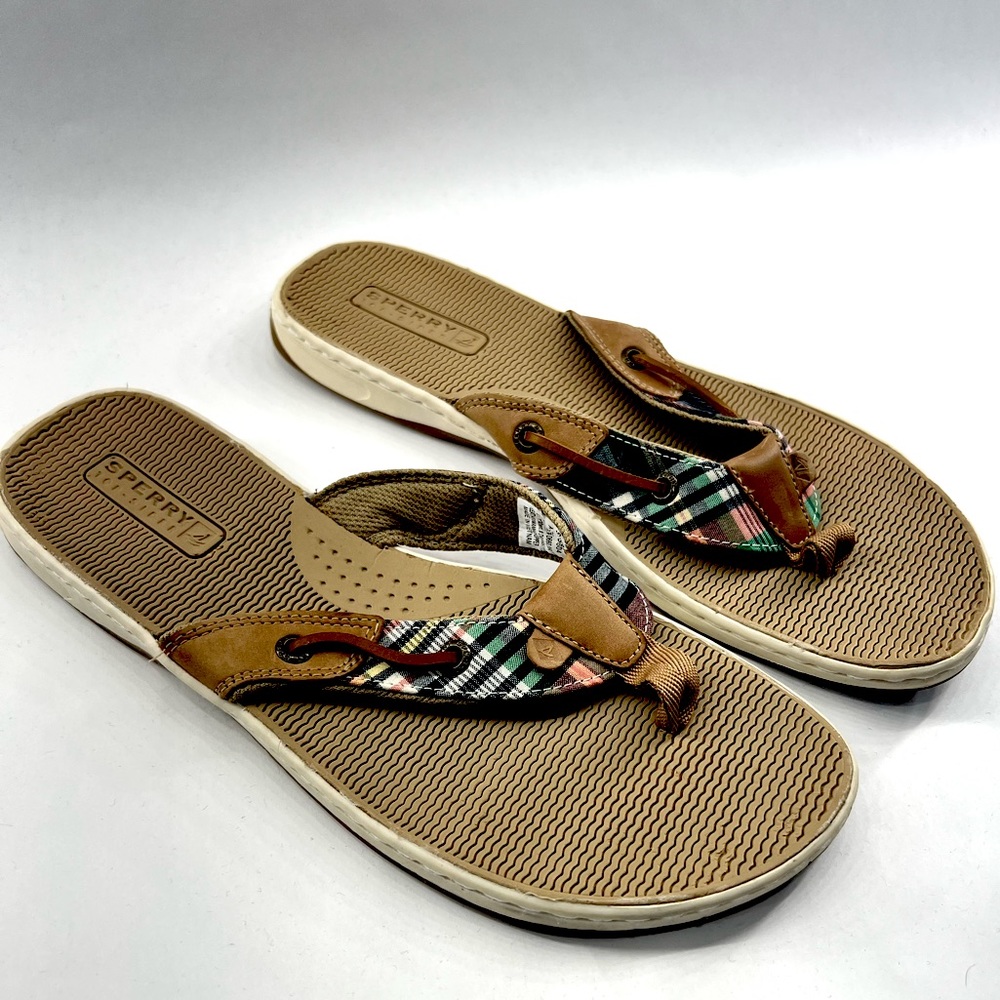 Sperry Seafish Flip-Flops, Size 9